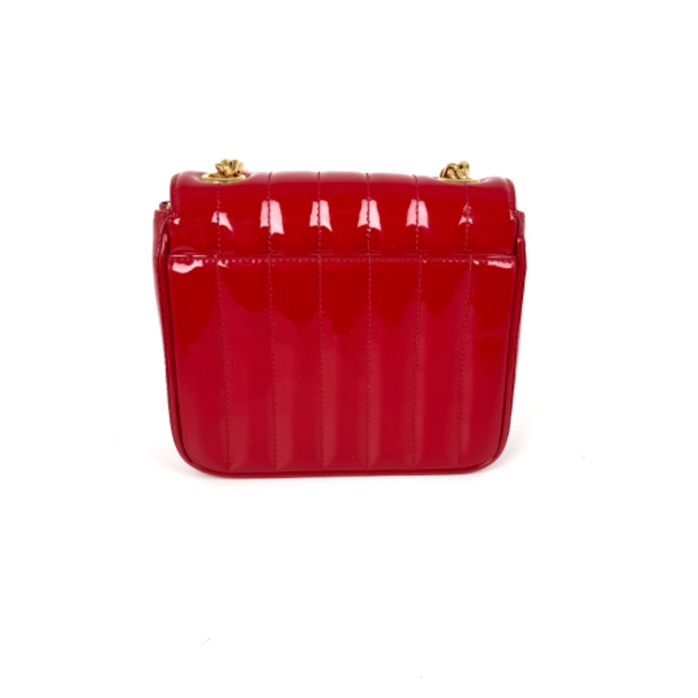 SOLD on fashionreloved.com SAINT LAURENT Matelasse Small Vicky Red Chain Bag - Picture 4 of 13